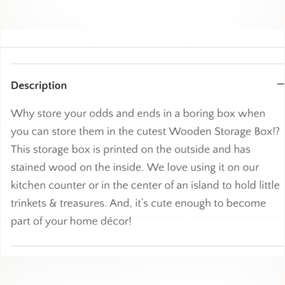 NEW grateful wooden boho storage box - Picture 5 of 6